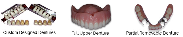Custom designed dentures